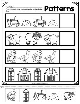 on the farm math printables for preschool by lindas loft for little