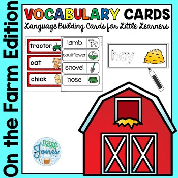 Preview of On the Farm Vocabulary Cards