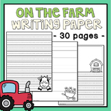 Farm Writing Paper - Primary and Secondary Lined