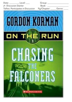 Preview of On the Run Chasing the Falconers No Prep Guided Reading Plans / Lit. Discussion