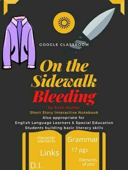 Preview of On the Sidewalk Bleeding Google Classroom Interactive Notebook 