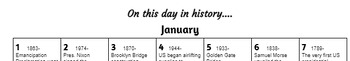 Preview of On this day in history...Year long calendar