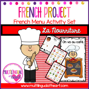 Preview of French Food Vocabulary Writing Activity ~ Distance Learning