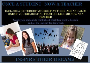 Preview of Once A Student Now A Teacher Inspire their Dream