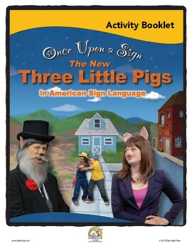 Preview of Once Upon a Sign Activity Booklet: Three Little Pigs (Video in ASL)
