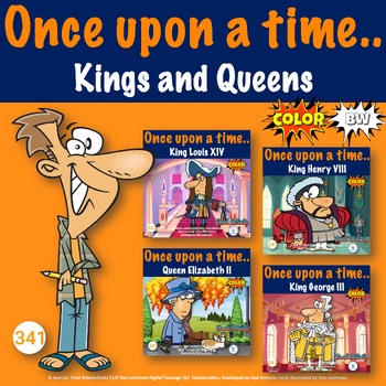 Preview of Once Upon a Time... Kings & Queens: George III,Elizabeth II,Henry VIII,Louis XIV