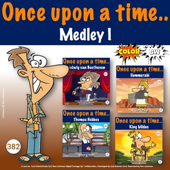 Preview of Once Upon a Time... Medley I, with 7 famous History Figures. Color / BW ver.