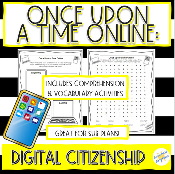 Preview of Once Upon a Time Online: Comprehension & Vocabulary Worksheets | Grades 2-5
