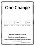 One Change: DISTANCE LEARNING Spelling Game (with spelling