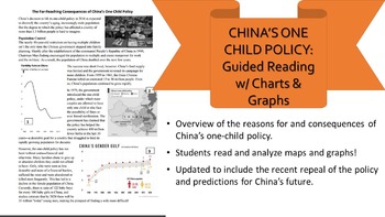 Preview of One-Child Policy Reading, Charts, & Questions Distance Learning