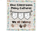 One Classroom Many Cultures Bulletin Board Set for MULTICU
