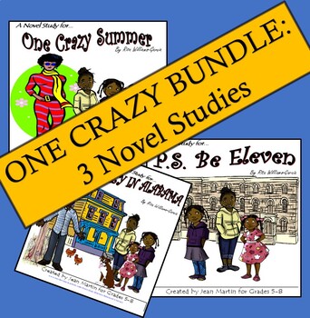 Preview of One Crazy Bundle: PDF Novel Studies for Rita Williams-Garcia's Books