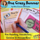 One Crazy Summer Bundle-- Pre-Reading, Quizzes, Vocabulary