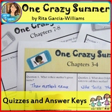 One Crazy Summer--Quizzes and Answer Keys