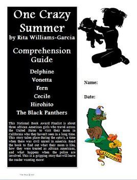 Download One Crazy Summer Novel Study Unit Super Bundle By Wise Guys Tpt