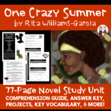 One Crazy Summer Novel Study Unit