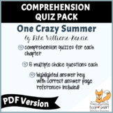 PDF: One Crazy Summer Reading Comprehension Quiz Pack