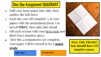 Preview of One Day Assignments Quadrant 1 (B.O.Y.)