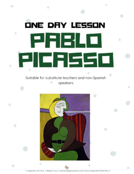 Preview of One Day Lesson or Sub Plan - Pablo Picasso
