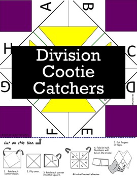 Preview of Division Cootie Catcher (2-12)