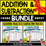 One Digit Addition and Subtraction Math Drills with Soluti