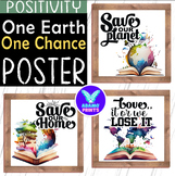 One Earth One Chance Posters Environment Classroom Decor B