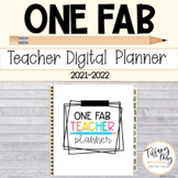 One Fab Digital Teacher Planner | Happy Bright
