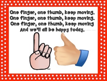 One Finger One Thumb Song Book by Shari Sloane | TpT
