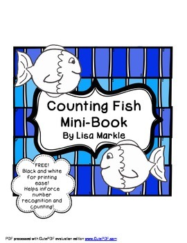 Preview of FREE Fish Emergent Reader Counting Book for Preschool