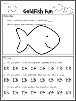 One Fish, Two Fish Goldfish Fun {A Math Mini-Book to Use With Goldfish