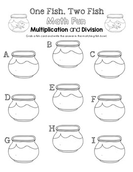 one fish two fish math fun multiplication and division worksheet