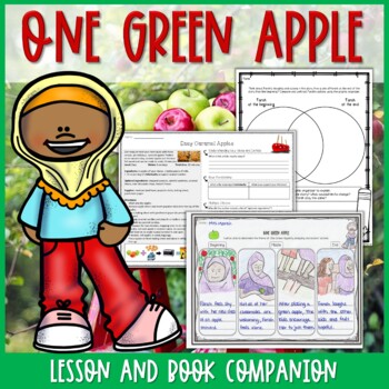 Preview of One Green Apple by Eve Bunting Lesson & Book Companion