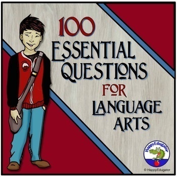 Preview of One Hundred Essential Questions for Language Arts with Easel Activity