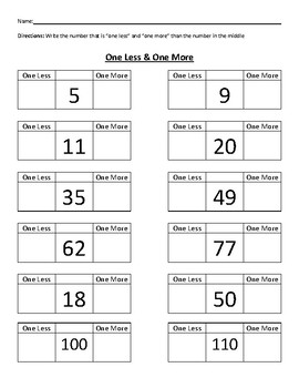 One Less One More Worksheet By Mr Superman School Store Tpt