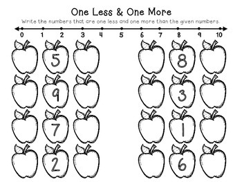 Preview of One Less and One More Apples