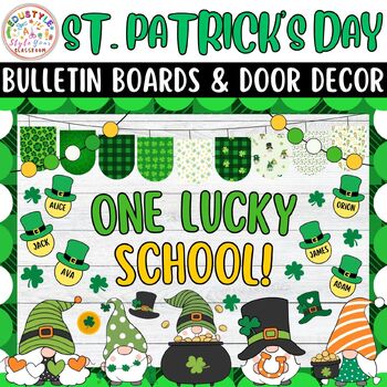 Preview of One Lucky School!: March And St. Patrick's Day Bulletin Boards & Door Decor Kits