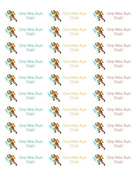 Preview of One Mile Run Sticker