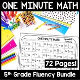 One Minute Daily Mental Math Worksheets 5th, Mad Minute Ma
