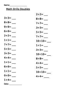 Preview of One Minute Math Drill