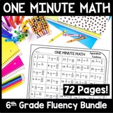 One Minute Daily Mental Math Worksheets 6th, Mad Minute Ma