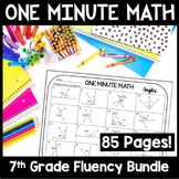 One Minute Daily Mental Math Worksheets 7th, Mad Minute Ma