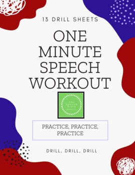 Preview of Reinforcement pages-One Minute Speech Workout (Virtual or Print)