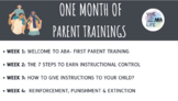 One Month of ABA Parent Trainings