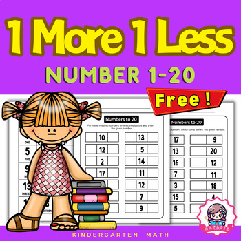 Preview of One More One Less Numbers 1-20 | Worksheets and Printables | Free Math