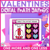 One More One Less Valentine's Day Math Game for Distance L