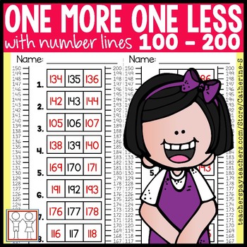 One More One Less Worksheets by Catherine S | Teachers Pay Teachers