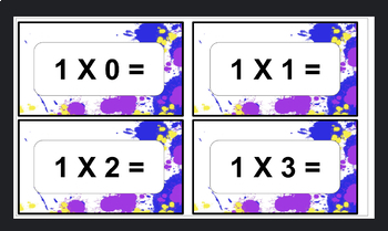 Preview of One Multiplication Facts Flash Cards