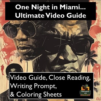 Preview of One Night in Miami... Movie Guide: Worksheets, Coloring, Reading, & More!