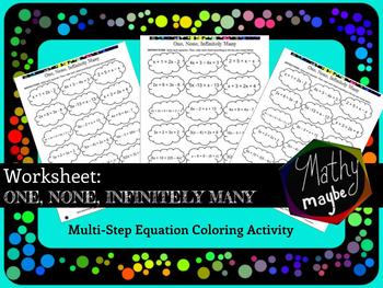 Preview of One, None, Infinitely Many Coloring Worksheet