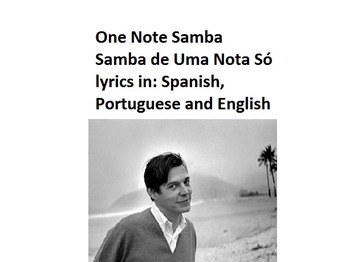 Preview of One Note Samba--lyrics in Portuguese, Spanish & English
